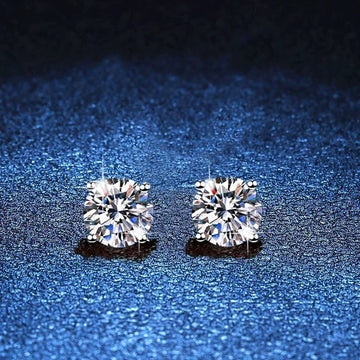 [Super CiCi]FOUR-PRONG MOISSANITE EARRINGS