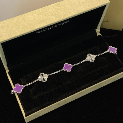 [Super Jewellery] CLOVER 5 MOTIF VIOLET BRACELET COLLECTION