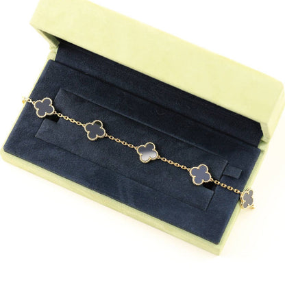 [Super Jewellery] CLOVER 5 MOTIF ONYXS BRACELET COLLECTION