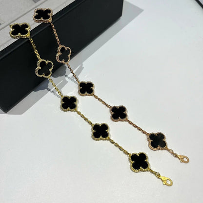 [Super Jewellery] CLOVER 5 MOTIF ONYXS BRACELET COLLECTION