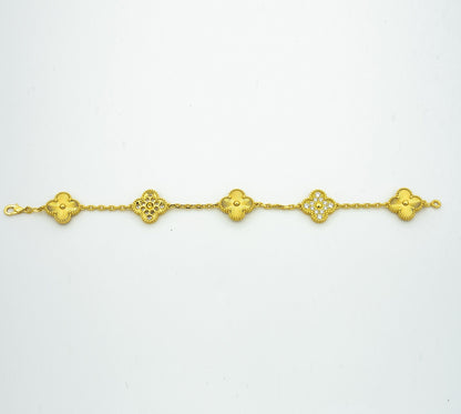 [Super Jewellery] CLOVER 5 MOTIF LASER BRACELET COLLECTION