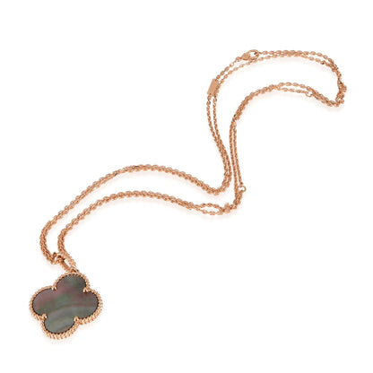 [Super Jewellery]CLOVER 25MM GOLD DARK MOP BIG CLOVER NECKLACE