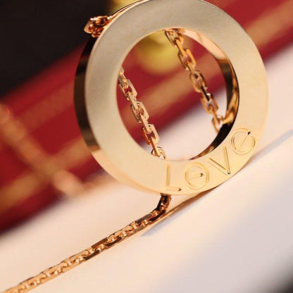 [Super Jewellery]LOVE NECKLACE ADJUSTABLE ROSE GOLD