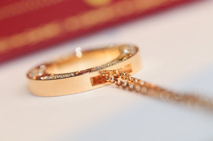 [Super Jewellery]LOVE NECKLACE ADJUSTABLE ROSE GOLD