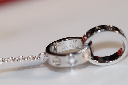 [Super Jewellery]LOVE NECKLACE PINK GOLD AND SILVER
