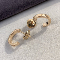 [Super Jewellery]LOVE EARRINGS 2.65MM PINK GOLD