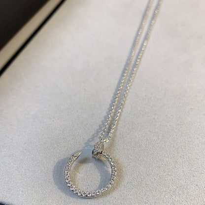 [Super Jewellery]JUSTE NECKLACE SILVER DIAMONDS