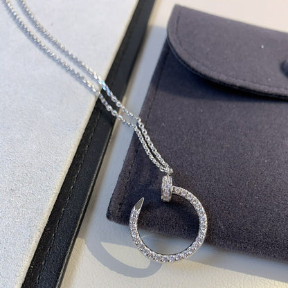 [Super Jewellery]JUSTE NECKLACE SILVER DIAMONDS