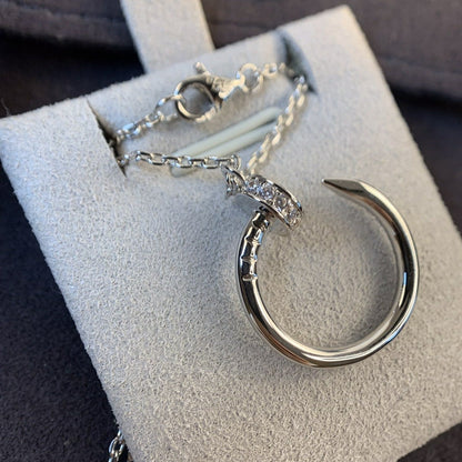 [Super Jewellery]JUSTE NECKLACE SILVER DIAMONDS