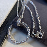 [Super Jewellery]JUSTE NECKLACE SILVER DIAMONDS
