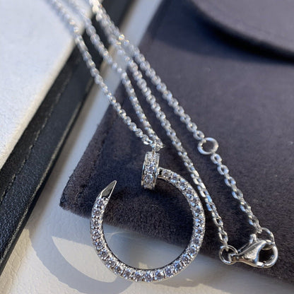 [Super Jewellery]JUSTE NECKLACE SILVER DIAMONDS