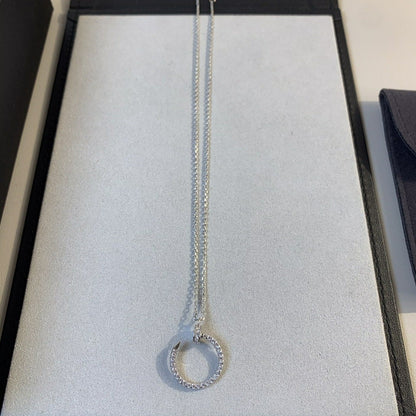 [Super Jewellery]JUSTE NECKLACE SILVER DIAMONDS