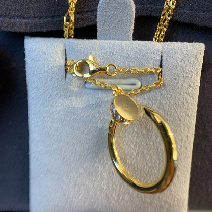 [Super Jewellery]JUSTE NECKLACE GOLD DIAMONDS
