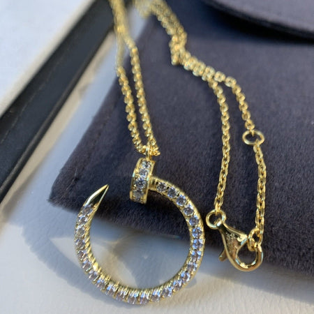 [Super Jewellery]JUSTE NECKLACE GOLD DIAMONDS