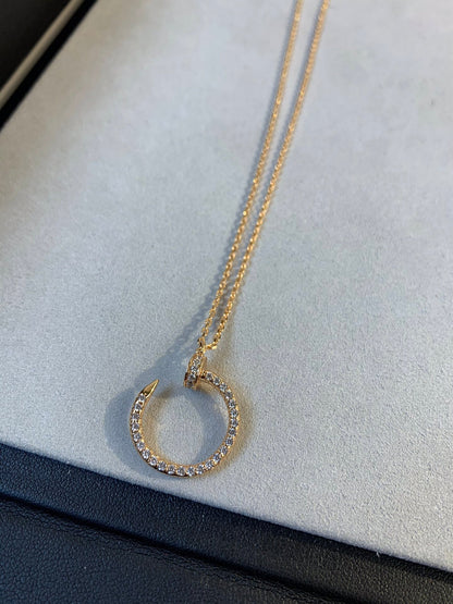 [Super Jewellery]JUSTE NECKLACE PINK GOLD DIAMONDS