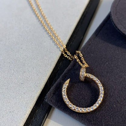 [Super Jewellery]JUSTE NECKLACE PINK GOLD DIAMONDS