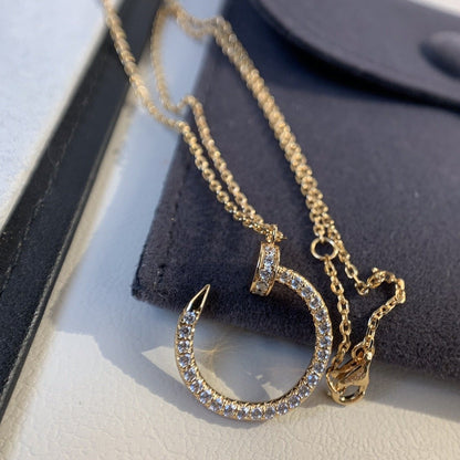 [Super Jewellery]JUSTE NECKLACE PINK GOLD DIAMONDS