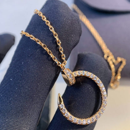 [Super Jewellery]JUSTE NECKLACE PINK GOLD DIAMONDS