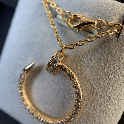[Super Jewellery]JUSTE NECKLACE PINK GOLD DIAMONDS