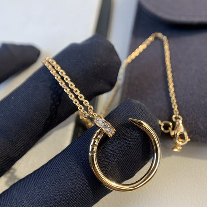 [Super Jewellery]JUSTE NECKLACE PINK GOLD DIAMONDS