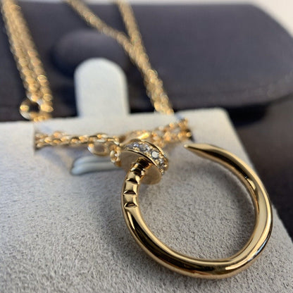 [Super Jewellery]JUSTE NECKLACE PINK GOLD DIAMONDS