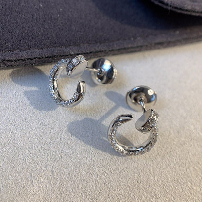 [Super Jewellery]JUSTE EARRINGS SILVER DIAMONDS