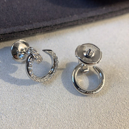 [Super Jewellery]JUSTE EARRINGS SILVER DIAMONDS
