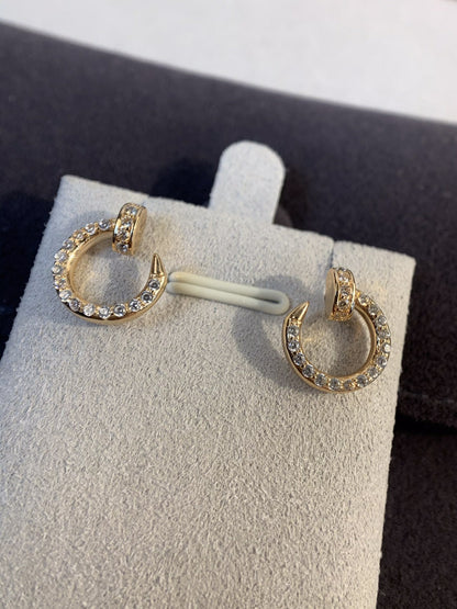[Super Jewellery]JUSTE EARRINGS GOLD DIAMONDS