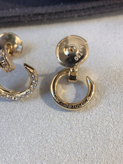 [Super Jewellery]JUSTE EARRINGS GOLD DIAMONDS