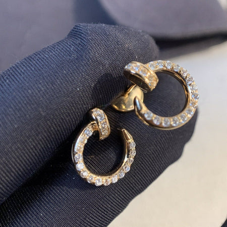[Super Jewellery]JUSTE EARRINGS GOLD DIAMONDS