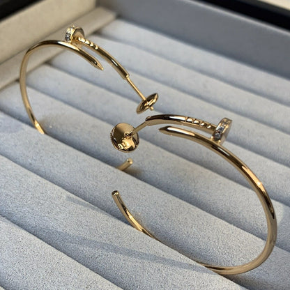 [Super Jewellery]JUSTE EARRINGS GOLD DIAMONDS 1.8MM