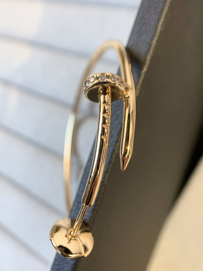 [Super Jewellery]JUSTE EARRINGS GOLD DIAMONDS 1.8MM