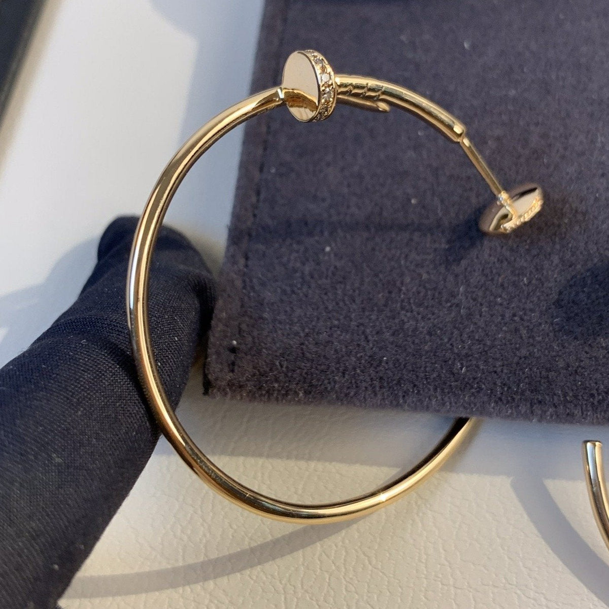 [Super CiCi ]JUSTE OHRRINGE GOLD DIAMANTEN 1,8MM