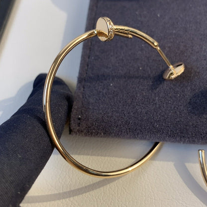 [Super Jewellery]JUSTE EARRINGS GOLD DIAMONDS 1.8MM