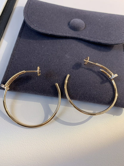 [Super Jewellery]JUSTE EARRINGS GOLD DIAMONDS 1.8MM