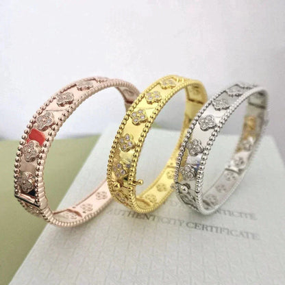 [Super Jewellery]CLOVER BRACELET 8MM DIAMONDS