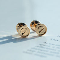 [Super Jewellery]LOVE EARRINGS PINK GOLD 10MM