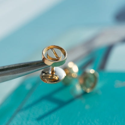 [Super Jewellery]LOVE EARRINGS PINK GOLD 10MM