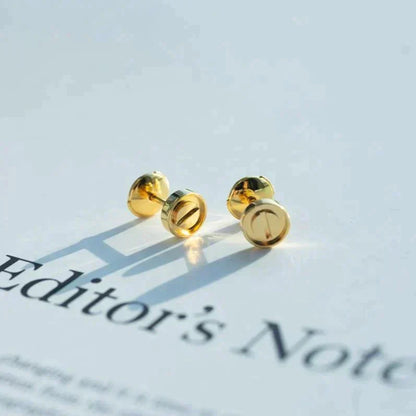 [Super Jewellery]LOVE EARRINGS GOLD 10MM