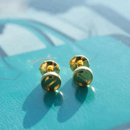 [Super Jewellery]LOVE EARRINGS GOLD 10MM