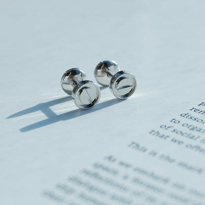 [Super Jewellery]LOVE EARRINGS SILVER 10MM