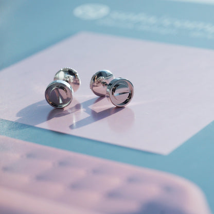 [Super Jewellery]LOVE EARRINGS SILVER 10MM