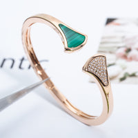 [Super]DREAM BRACELET OPEN MALACHITE PINK GOLD