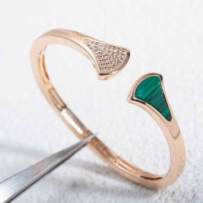 [Super]DREAM BRACELET OPEN MALACHITE PINK GOLD