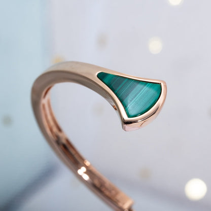 [Super]DREAM BRACELET OPEN MALACHITE PINK GOLD