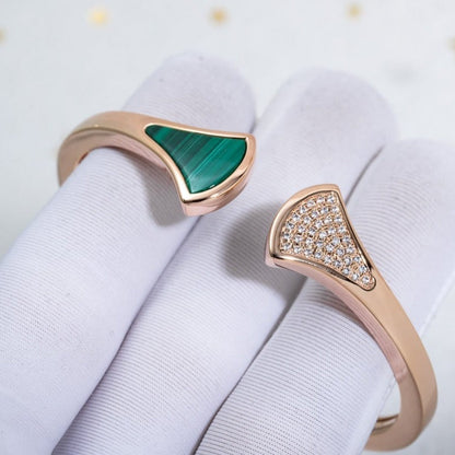 [Super]DREAM BRACELET OPEN MALACHITE PINK GOLD