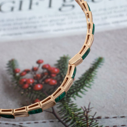[Super]SERPENTI BRACELET PINK GOLD MALACHITE