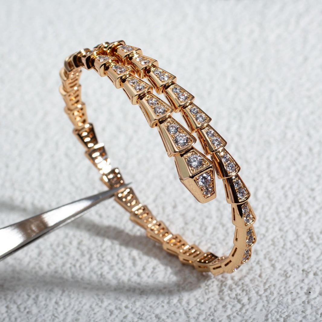 [Super]SERPENTI BRACELET 6.8MM PINK GOLD DIAMOND
