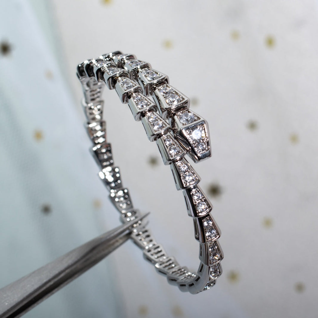 [Super]SERPENTI BRACELET 6MM SILVER DIAMOND
