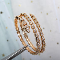 [Super]SERPENTI BRACELET PINK GOLD DIAMOND DOUBLE ROW